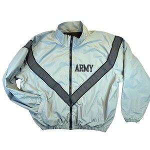 US Army IPFU Jacket Men’s L‎ Windbreaker Reflective Vented Mesh Training Bomber